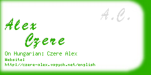 alex czere business card